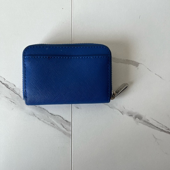 Michael Kors Jet Set Leather Zip Around Coin Case - Electric Blue - Picture 4 of 4